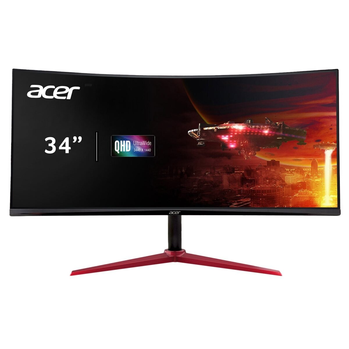 Acer Nitro 34" Class QHD Curved Gaming Monitor - Image 1